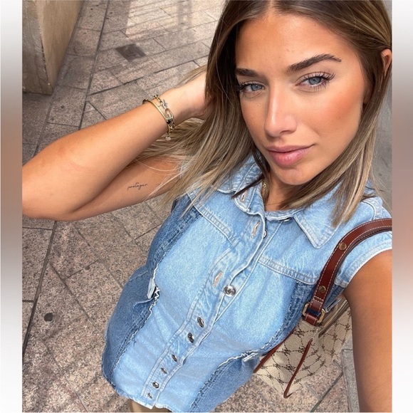 PATCHWORK Z1975 DENIM MINI DRESS - Picture 5 of 16